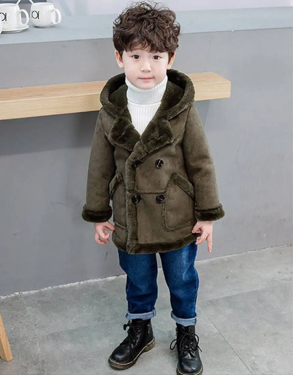Новые зимние куртки для мальчиков 2-8 лет, пальто для маленьких мальчиков, Детская верхняя одежда на осень и зиму, плотная повседневная детская одежда, 2 цвета
