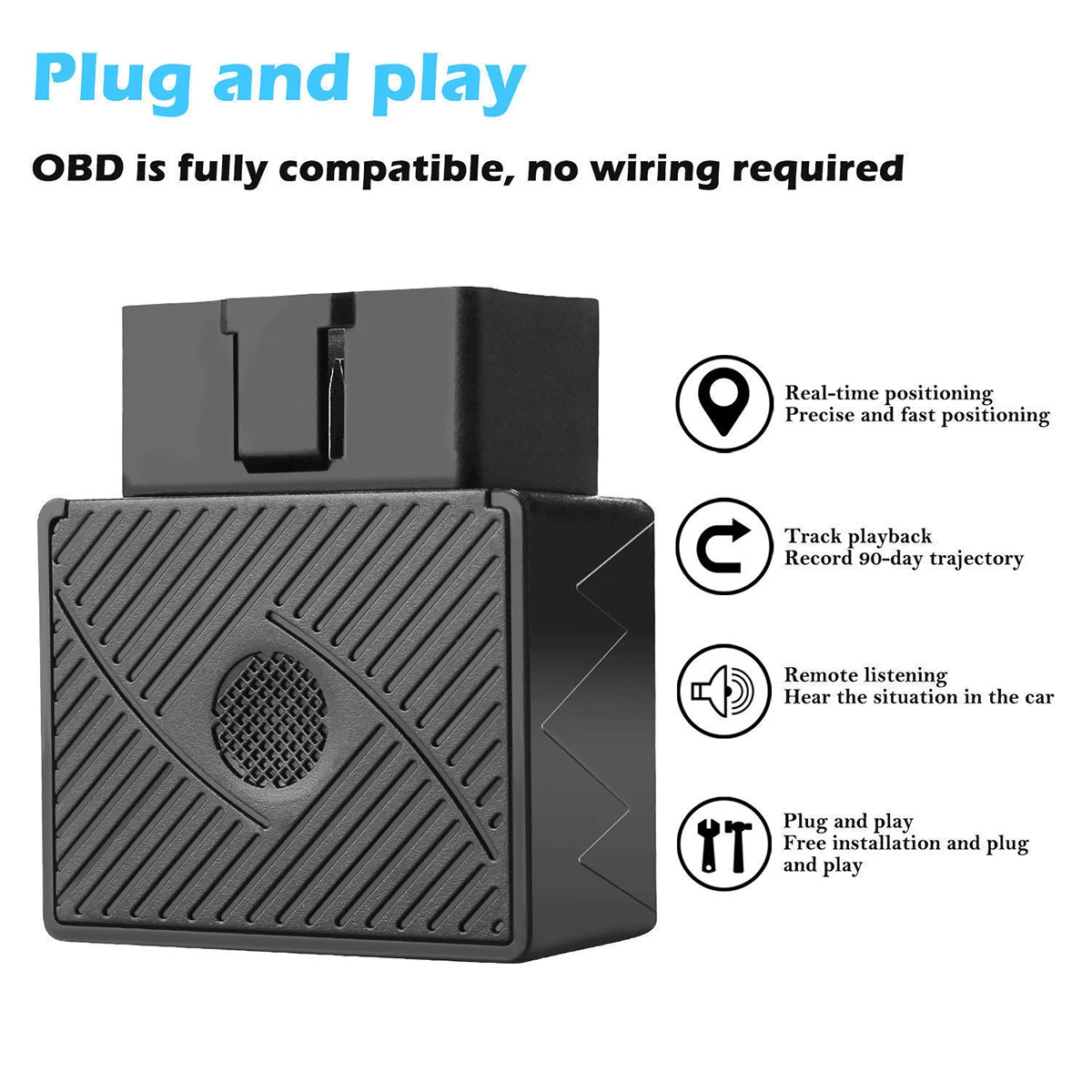 OBD II gps трекер OBD Plug Play автомобильный GSM OBD2 gps-трекер локатор OBDII с онлайн-программным обеспечением приложение для IOS Android