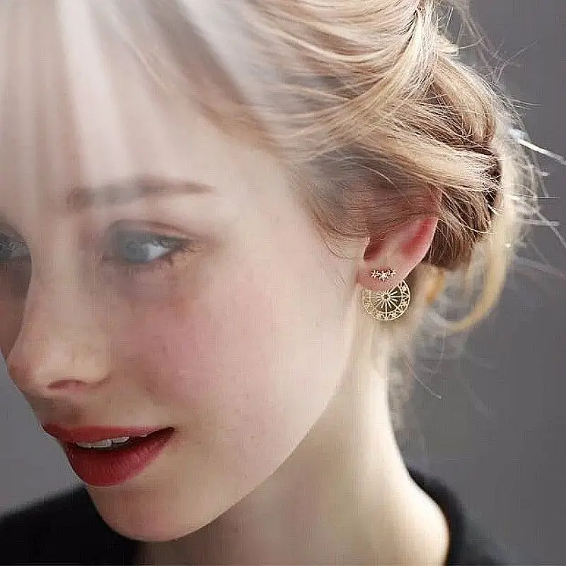 Women Trendy Earrings Gold Children Star Christmas Geometric Snowflake Girl Drop Earrings Mens Earrings Fashion Jewellery Women