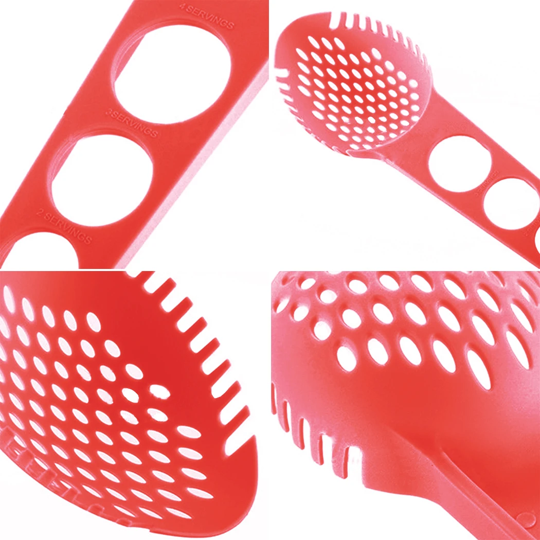 Red Spaghetti Server Creative Non-Stick Pasta Spoon Kitchen Pasta Spoon Premium Nylon Material Food Tong Kitchen Accessories