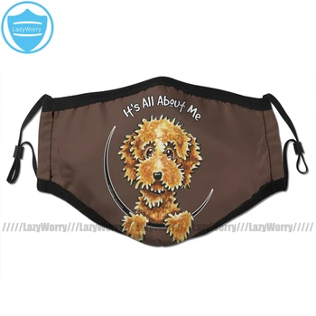 

Poodle Mouth Face Mask Cockapoo Tan IAAM Facial Mask Fashion Cool with 2 Filters for Adult