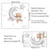 Bear Moon Clouds Stars Wall Stickers Bedroom For Baby Kids Room Background Home Decoration Living Room Wallpaper Nursery Sticker 3