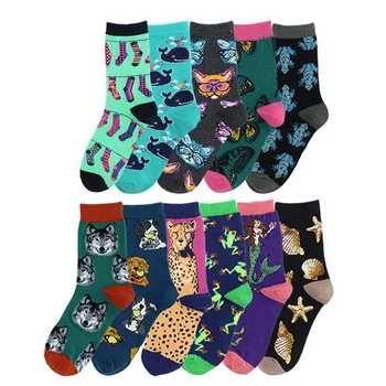 

New Creative Pattern In The Tube Men's Socks Tide Cool Funny Socks Women Cotton Casual Cool Socks