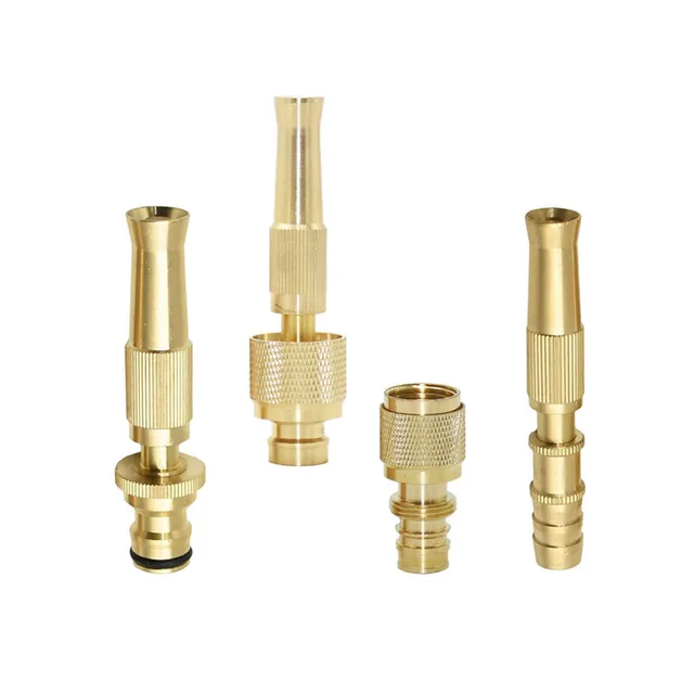 Sárgaréz Kert Öntöző Autómosó Vízpisztoly Fúvókával Záróanya 1/2 Szál Állítható Réz Sprinkler Fúvóka Öntözés 1Db