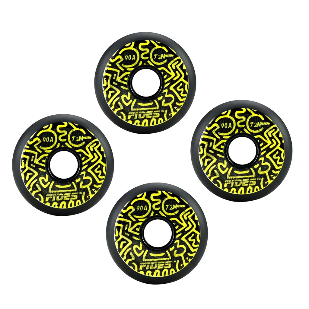 4pcs Premium Black Inline Roller Skate Wheel Replacement Outdoor Sports Skating Equipment Accessory 72/76/80mm