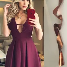 A-Line/принцесса Ruched v-образным вырезом без рукавов атласные Короткие/Мини-платья