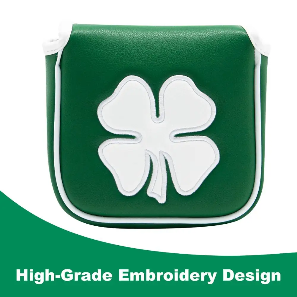 Квадратная накладка на голову для гольфа в виде четырехлистного клевера клюшки