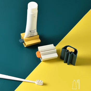 

1pcs Reuse Manual Portable Toothpaste Tube Squeezer Rolling Holder ABS Bathroom Accessories Multi Purpose Toothpaste Dispenser