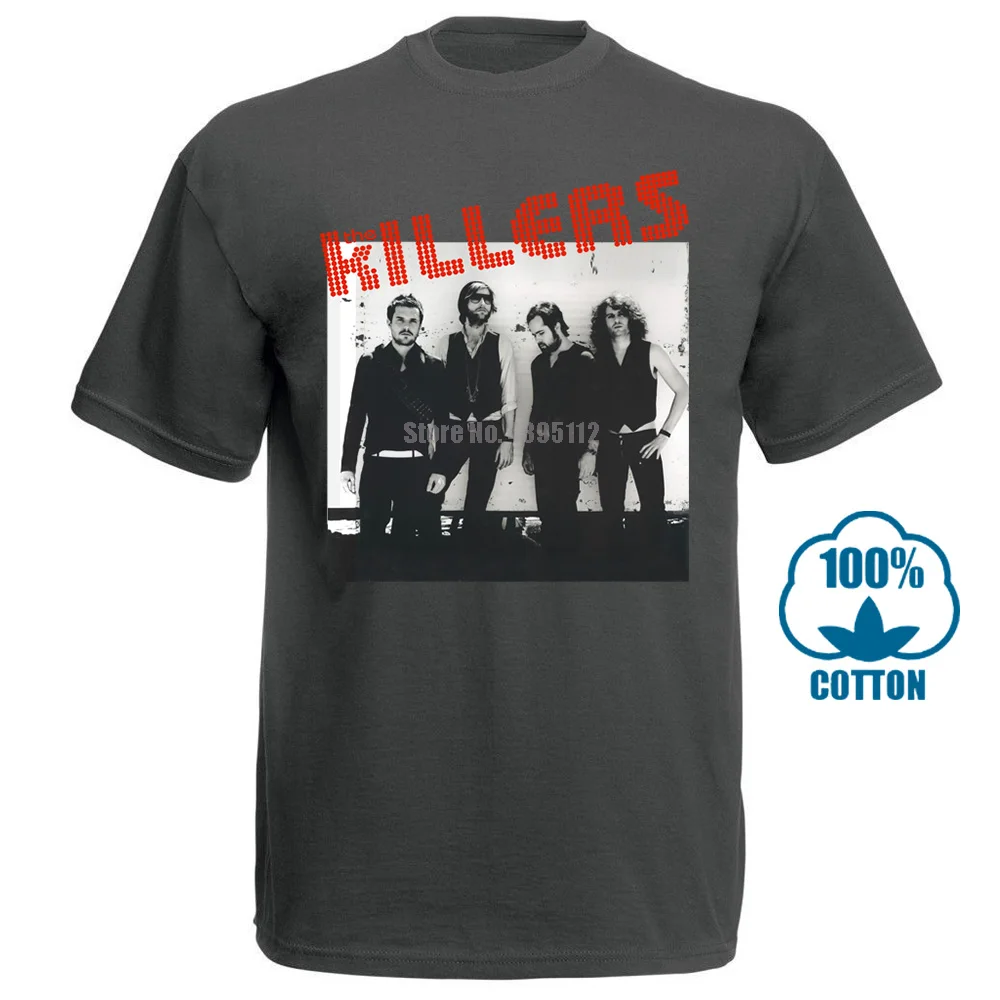 The Killers футболка винтажная Ретро графическая Мужская футболка Инди панк Рок Музыкальная Группа Мужская футболка Мода - Цвет: Темно-серый