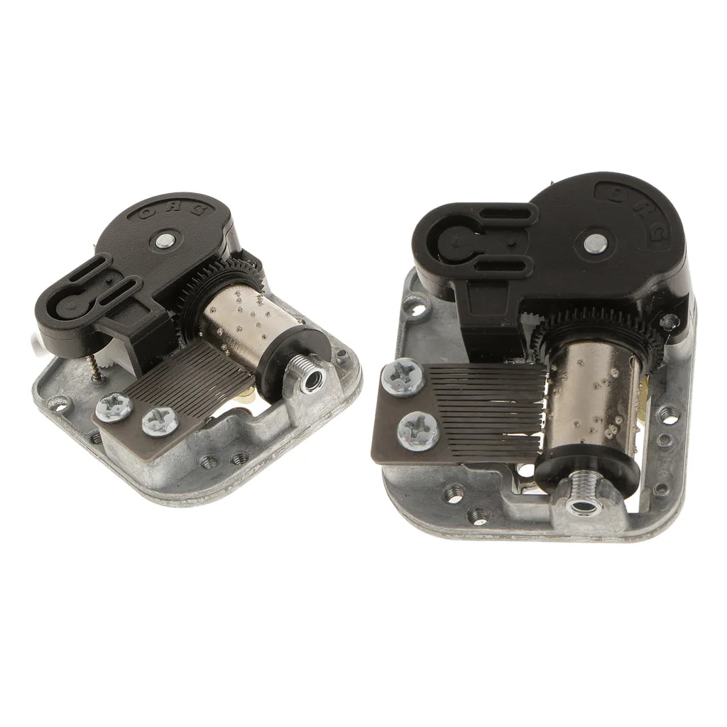 2x Note Musical Movement Wind Up Clockwork - B28 Amazing Grace Tune and A17 Swan Lake Tune