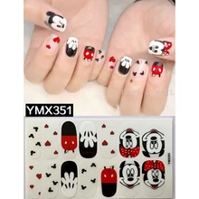 14 советы/лист логотип бренда милые животные наклейки для ногтей с узорами полное покрытие самоклеящиеся Стикеры передачи воды Советы Обертывания YMX331-368