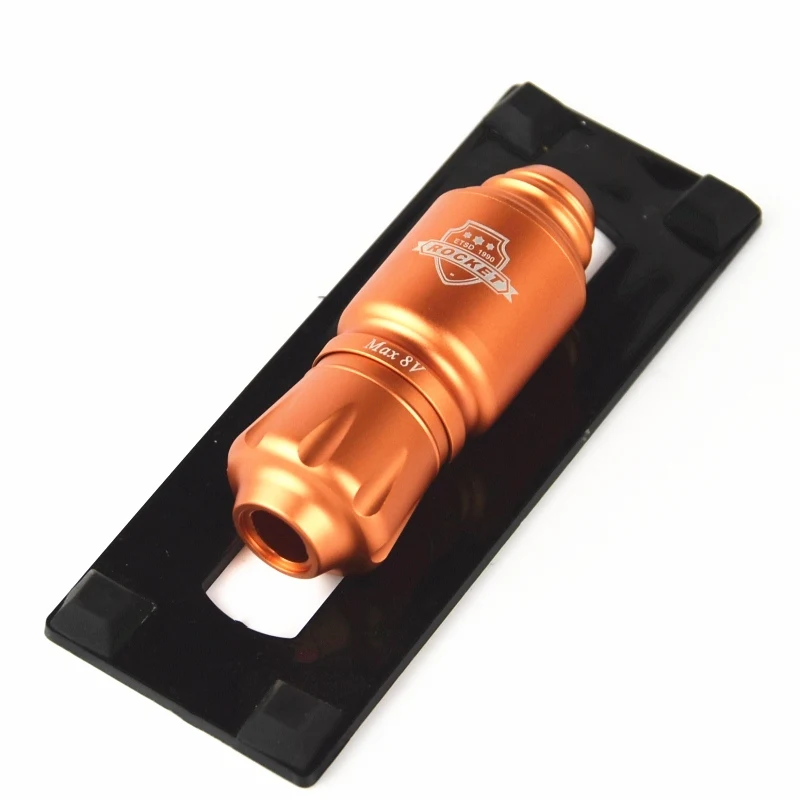 Orange Ракета мини тату ручка с коротким размером мощный двигатель для лайнера и затенения поворотный пулемет - Цвет: Orange