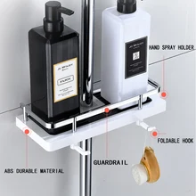 Punch-free bathroom rack Wall-mounted shower shampoo storage rack Bathroom kitchen corner storage rack Bathroom home accessories