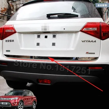 

For Suzuki Vitara Tailgate Rear Door Bottom Cover Molding Trim Stainless Steel back door trim Accessories 2020 2019 2018 2017