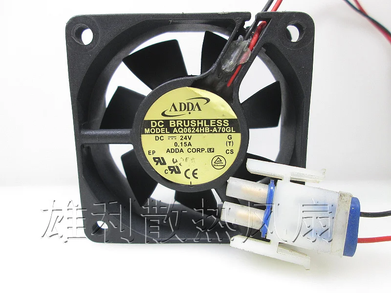 

1PCS NEW AQ0624HB-A70GL 24V 0.15A 6CM 6025 Motor protection cooling fan Original