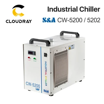 

Cloudray S&A CW5200 CW5202 Industry Air Water Chiller for CO2 Laser Engraving Cutting Machine Cooling 150W Laser Tube