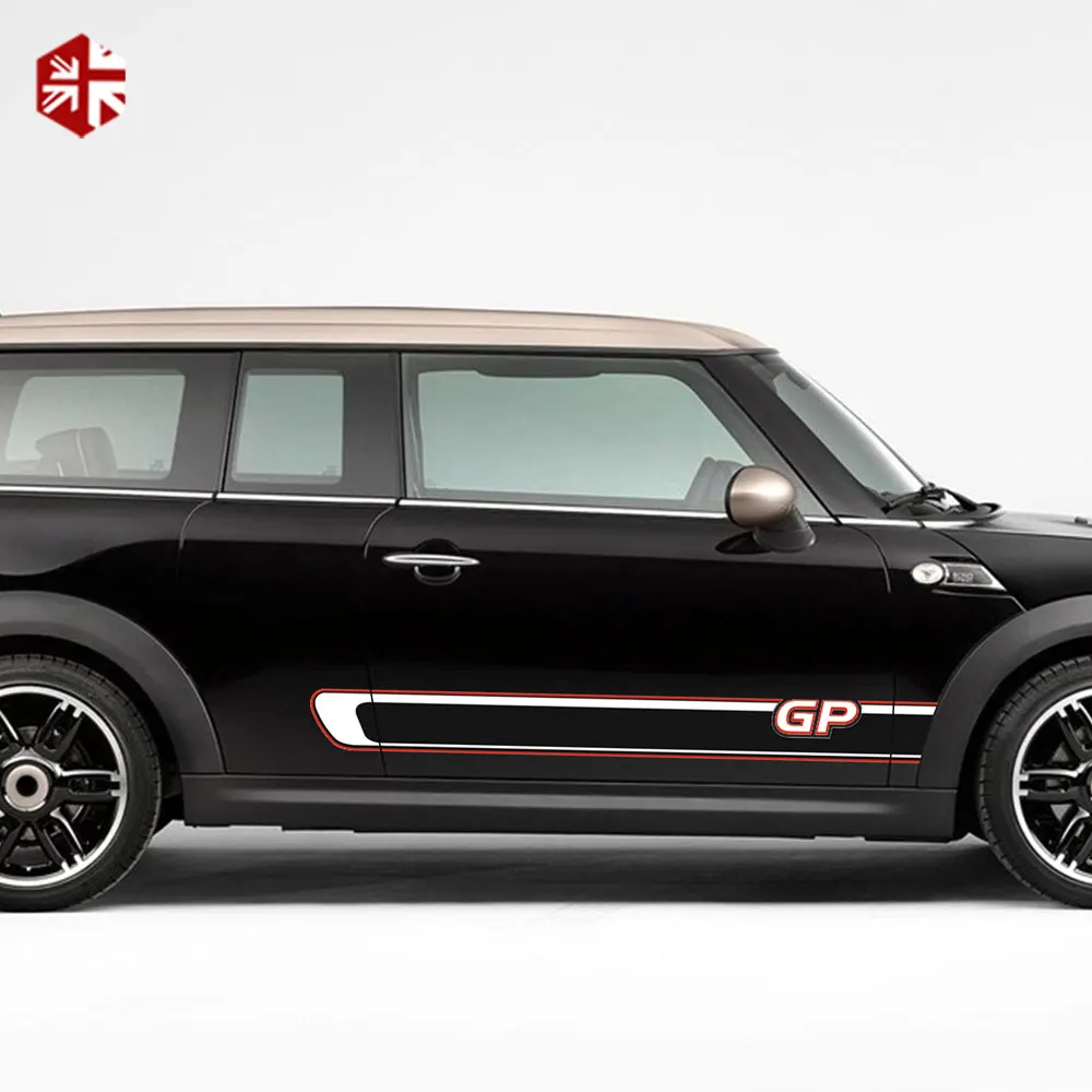 2 шт боковые полосы наклейки мини GP стиль тела наклейка для MINI Cooper S Clubman R55 JCW One Аксессуары