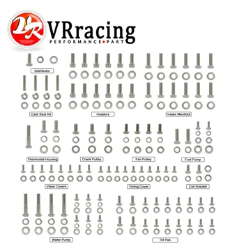 

VR - Small Stainless Block For Chevy SBC 265 283 302 305 307 327 350 400 Engine HEX Bolt Kit 211Pcs Nuts & Bolts VR-EMK01