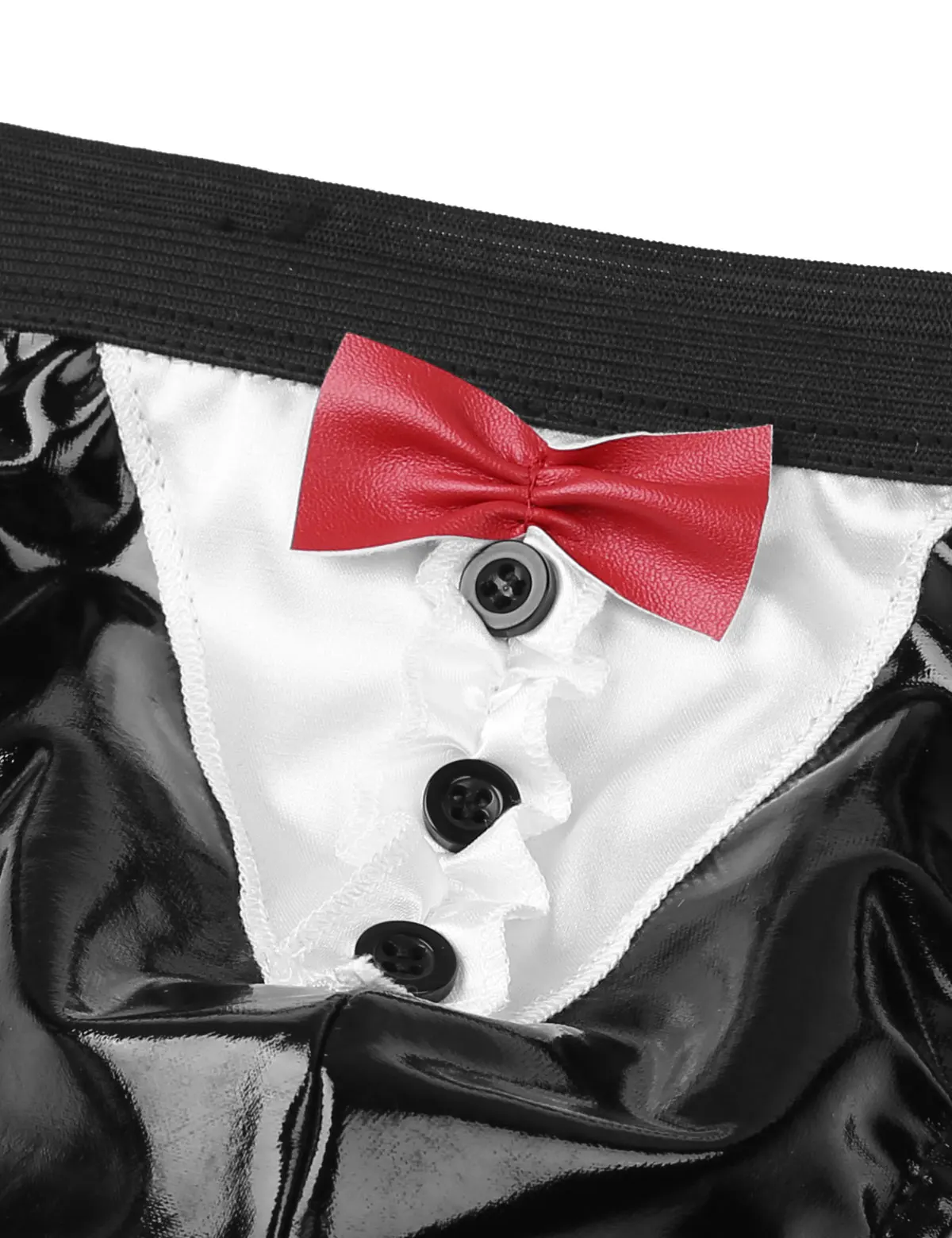 MSemis мужское Wetlook женское белье из лакированной кожи стринги Bulge Pouch T-back Sissy смокинг кружевные трусики нижнее белье костюмы на Хэллоуин
