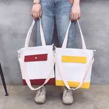 Новая стильная Холщовая Сумка Женская сумка через плечо смешанных цветов через плечо veritile модная женская холщовая Сумочка S