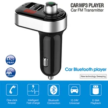 Модный автомобильный комплект громкой связи беспроводной Bluetooth fm-передатчик Автомобильный MP3-плеер 3.1A двойной USB быстрое зарядное устройство