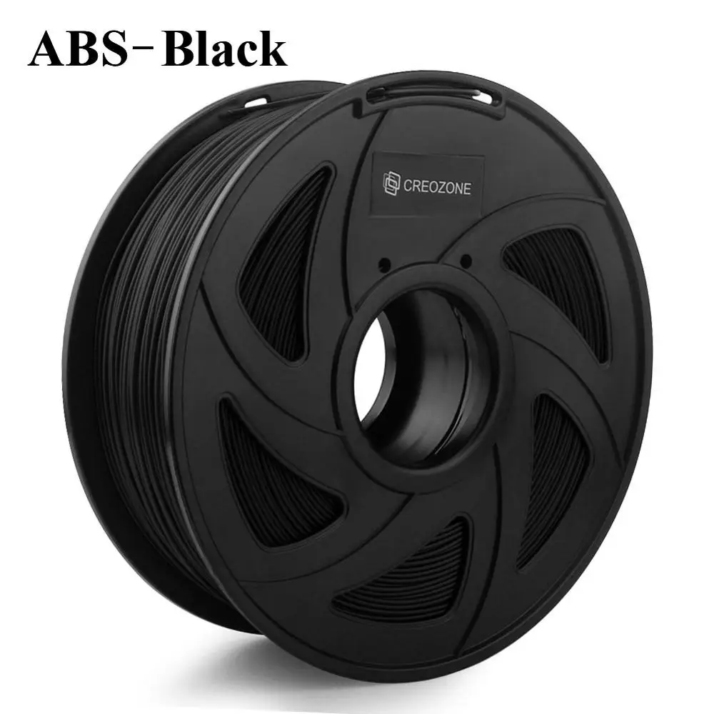 ABS-Black 3D нить CREOZONE 1,75 мм 1 кг PLA ABS TPU PETG углеродная новая шелковая нить 3D пластиковая нить для принтера из России и Испании - Цвет: ABS-Black