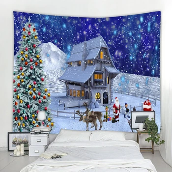 

Christmas tapestry Santa Claus gift wall hanging tapestry holiday decoration home party supplies decoration tapestry