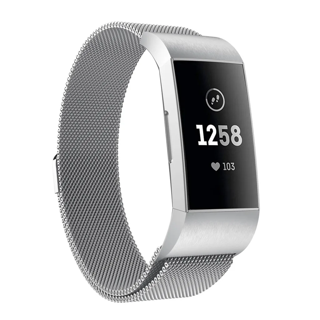 Миланские часы из нержавеющей стали ремешок браслет+ чехол для Fitbit Charge 3 браслет ремешок фитнес-трекер# G30