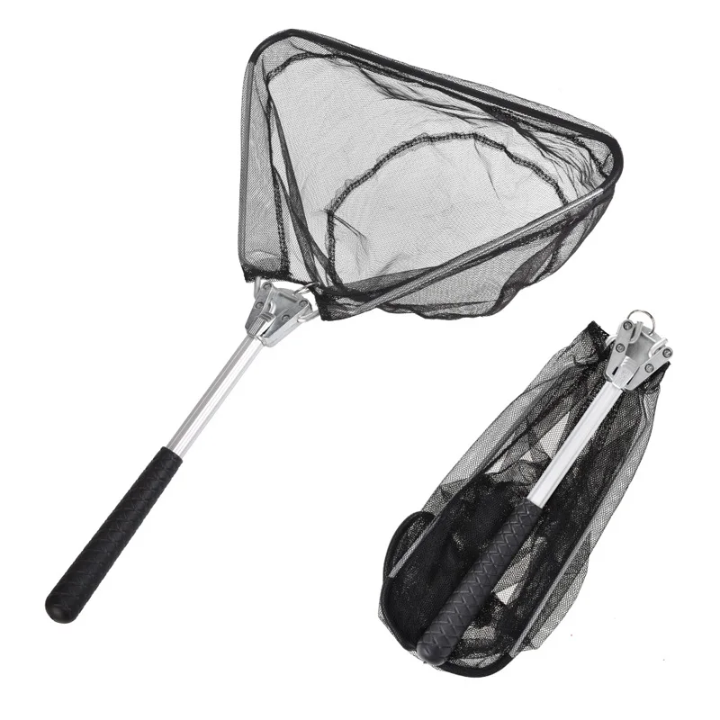 

Fishing Net Folding Catcher Portable Handle Landing Fly Net Lightweight Durable