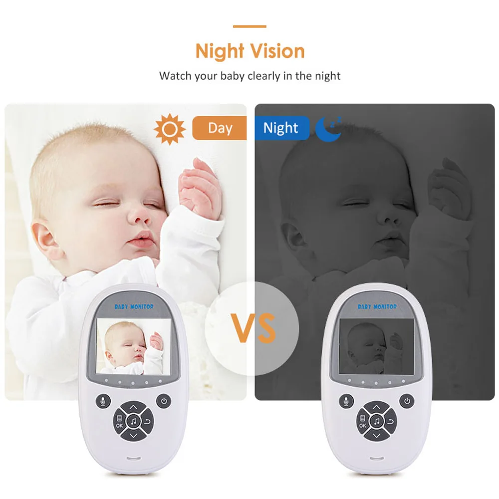 Видео детский монитор камера 2 4 дюймов Двусторонняя Младенческая связь