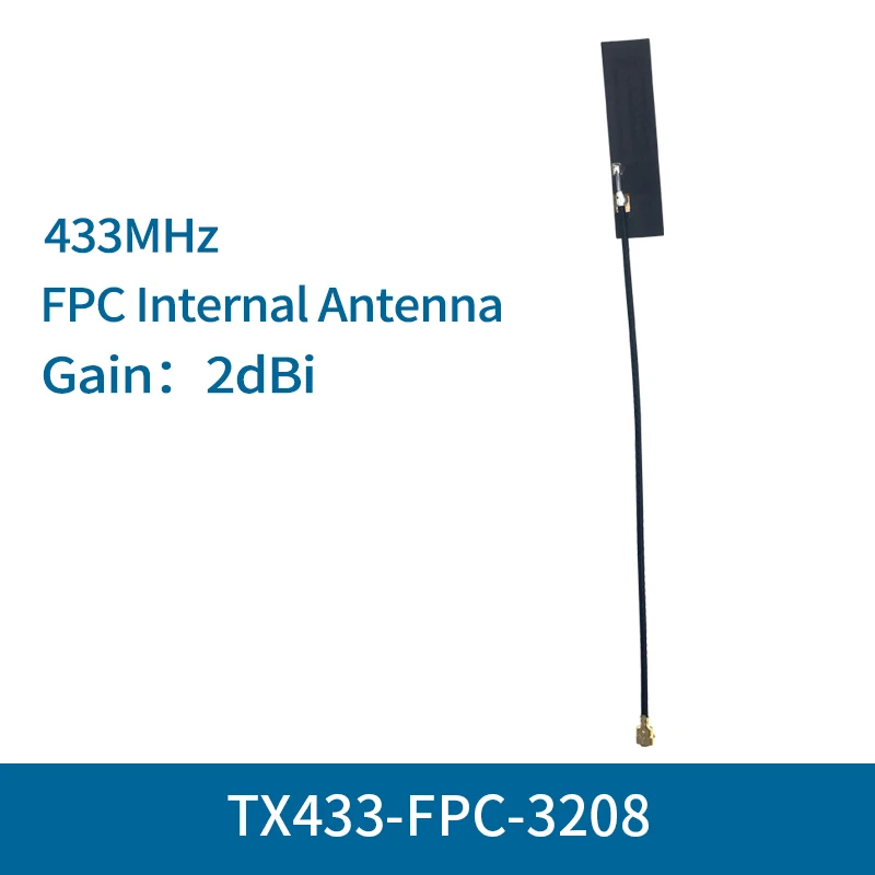 10 шт./лот 433 МГц FPC WiFi антенна 2dBi IPX интерфейс TX433-FPC-3208 50 Ом всенаправленная LoRa радио