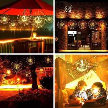 

Christmas Firework Lights Dandelion Explosion Star Copper Wire Lights Waterproof Lights Outdoor Led String Lights Party Wedding