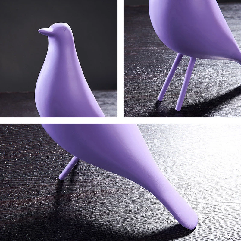  INS Home Decoration Bird Ornament Crafts Colorful Miniature Model Figurines Photograph Prop Office 