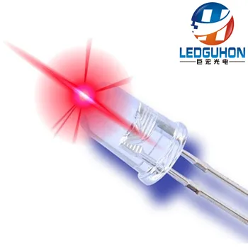 

high btight dip led lamp 5mm oval red led diode