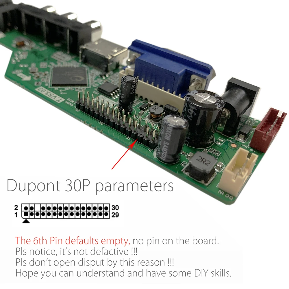 T. V53.03 Универсальный ЖК-светодиодный ТВ контроллер драйвер платы ТВ/ПК/VGA/HDMI/USB интерфейс матрица Замена SKR.03 RD8503.03 русский