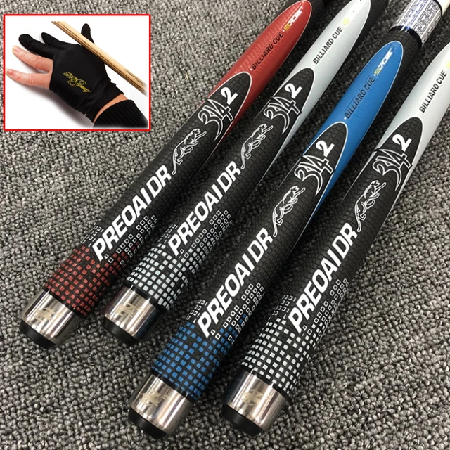 New PREOAIDR Billiard Pool Cues Stick 11.5mm 13mm Tip 4 Colors Options with ONLY One Piece High Quality Glove 2018 1