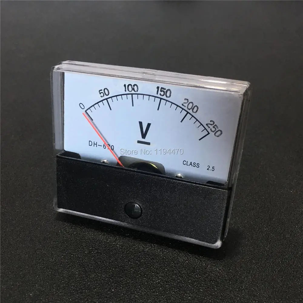 DH670 DC 5V 10V 15V 20V 30V 50V 100V 200V 250V 300V аналоговый измеритель в Панель вольтметр механический указатель