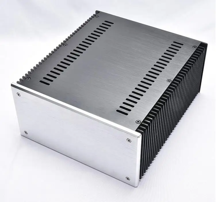 Алюминиевый усилитель мощности класса А корпус Аудио Amp шасси DIY чехол 2412KB