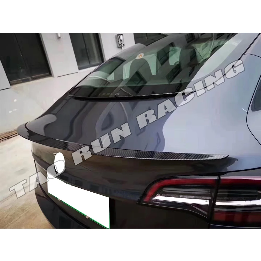 Модель 3 P Стиль углеродного волокна спойлер на задний багажник, крыло для Tesla модель 3- авто гоночный автомобиль хвост загрузки губы крыло