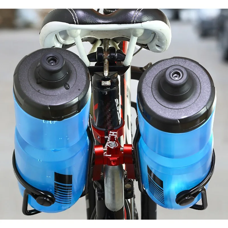 Горный велосипед MTB двойной алюминиевый сплав водяная стойка для вина Дорожный велосипед Велоспорт двойной держатель для бутылки