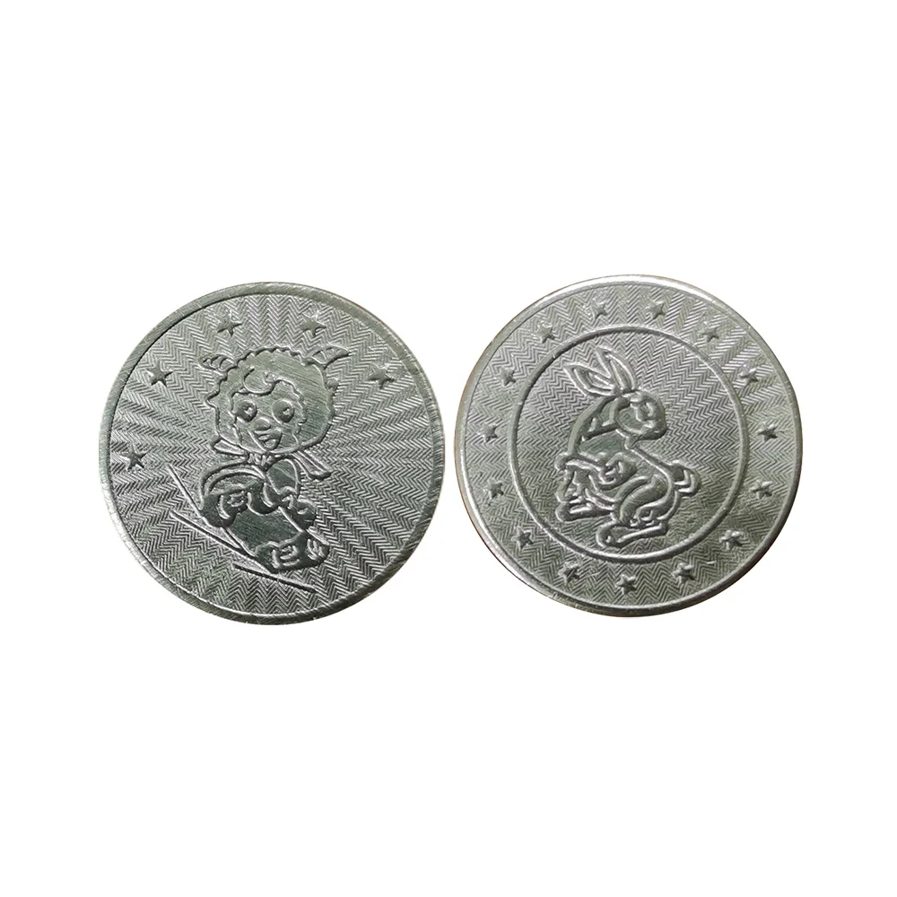 100pcs 23*1.8mm Lovely Arcade game Coin Token Stainless Steel Rabbit Pleasant Goat Coins Tokens for Arcade Machines