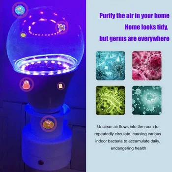 

New Led Disinfection Sterilization Bulb UV Germicidal Disinfection Lamp Household Deodorant Ultraviolet Germicidal Mite Lamp