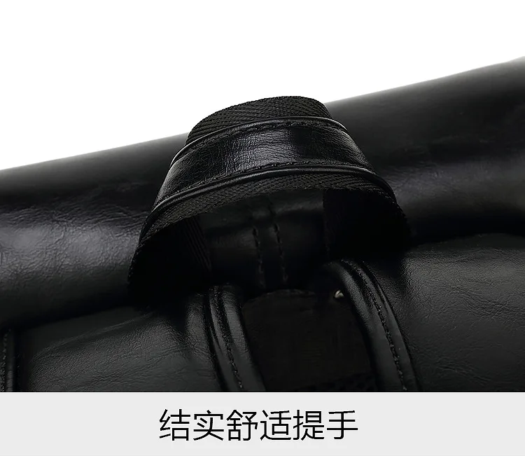 Brand New PU Leather Backpack Men Antitheft School Travel Bag Casual 14 Inch Laptop Backpack Big Capacity Bookbag