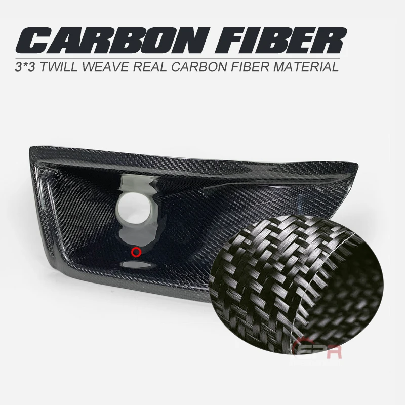 Track Type Carbon Fiber Front Bumper Intake Duct Glossy Finish Air Vent