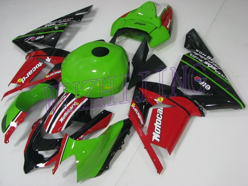 Наборы для тела Kawasaki ZX10r 05 мотоцикл обтекатель Ninja ZX 10r 05 зеленый черный красный обтекатель для Kawasaki ZX10r 2004-2005
