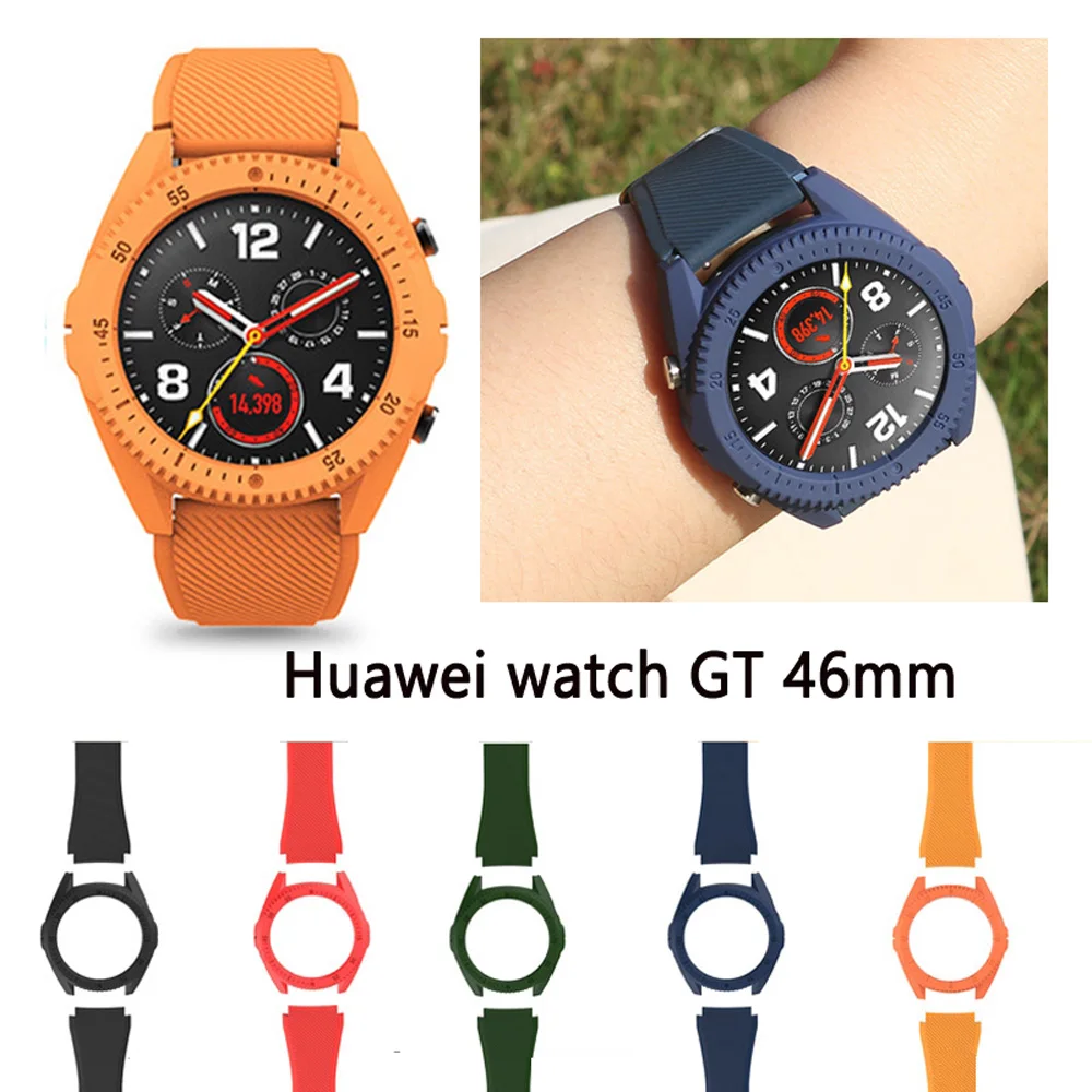 Для huawei watch GT 46 мм Смарт-часы PC чехол+ сменный ремешок наручные часы