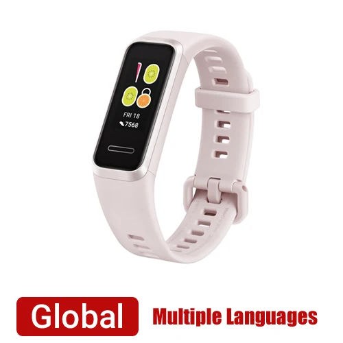 G band4 pink Смарт-часы huawei Band 4 с глобальной версией, Смарт-часы, монитор сердечного ритма и здоровья, новые часы с usb-разъемом для зарядки - Цвет: G band4 pink