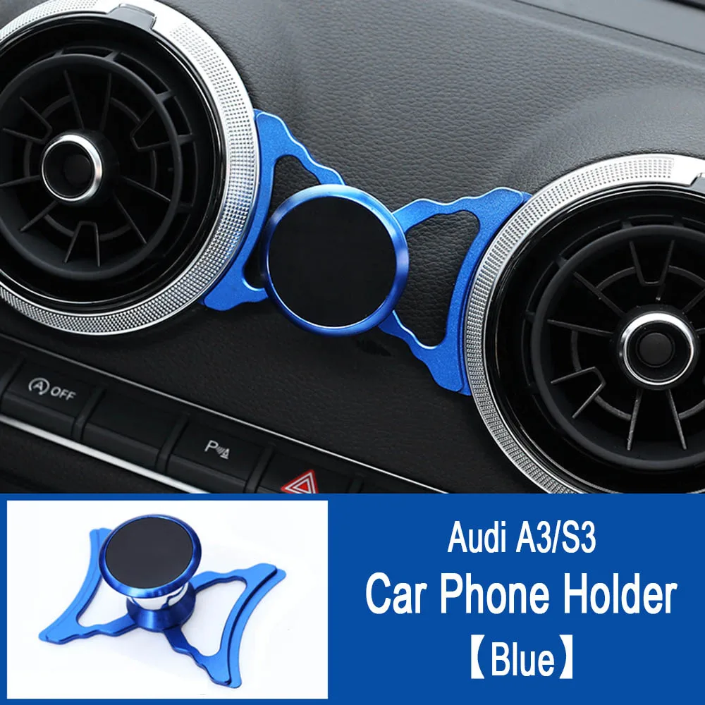 Универсальный Автомобильный кронштейн для телефона Audi A3 S3 8 V, автомобильный держатель на вентиляционное отверстие, вращающийся на 360 градусов, поддержка мобильного телефона gps-аксессуары - Название цвета: Car Phone Holder