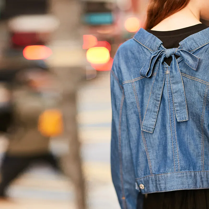 Vero Moda Новые поступления Женская короткая джинсовая куртка на шнуровке | 319157516