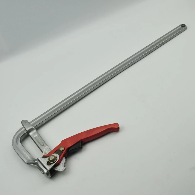 

HS Tools Heavy Duty Steel Ratcheting F Clamp Bar Quick Release For MFT Guide Rail System Woodworking 300KG Clamping Pressure